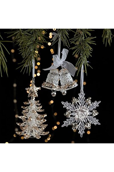 0TO1 TECH Christmas Ornaments Set, 3 Pack Christmas Tree Decoration: Bells, S...
