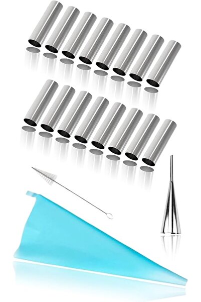 Generic Cannoli Tubes Molds Set - 16pcs 4.7" Non-Stick Reusable Baking Forms ...