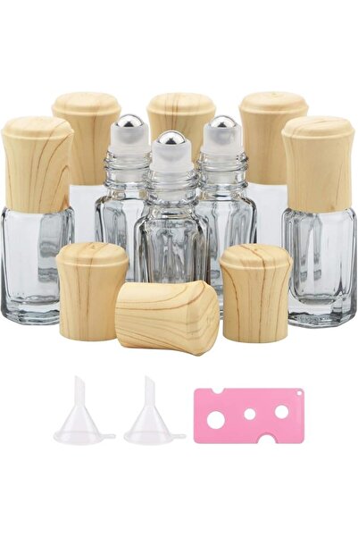 NALACAL Massage Roller Bottles, 3ml Octagonal Small Essential Oil Roller Bott...