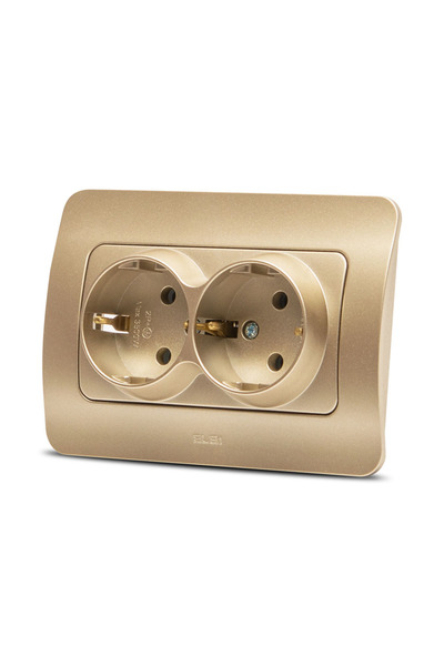 ELBİ Priză Dublă Schuko 16A Titan Jazz -, Elbi, Multicolor