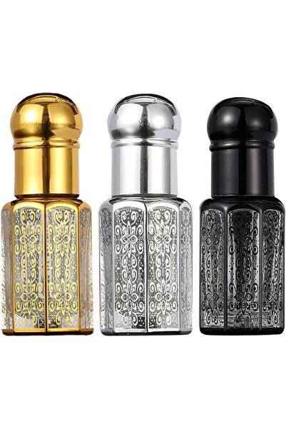 ECVV 3PCS Crystal Glass Roller Bottle 12ml Refillable Roll-on Bottle Essentia...