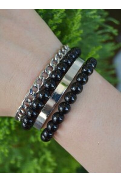 Stoneage Clamped bracelet set - multicolored -