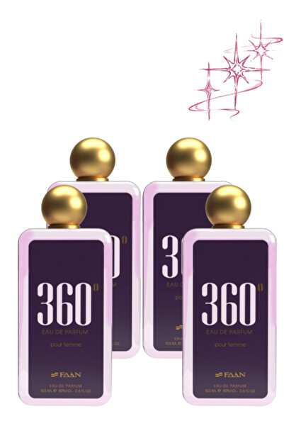 Faan 4 قطع عطر 360 بور فام 100 مل