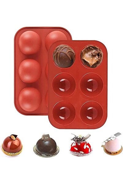 TERRIFI 2Pcs Silicone Hot Chocolate Cocoa Bomb Molds, 6 Cavities BPA Free Hea...