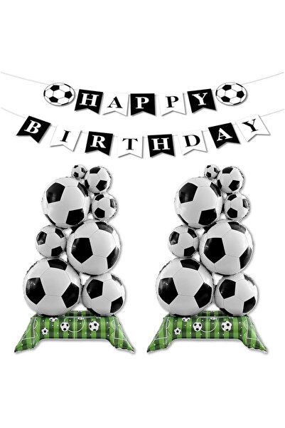 TERRIFI 3 PCS Football Party Decorations, Self-Standing Football Balloons wit...