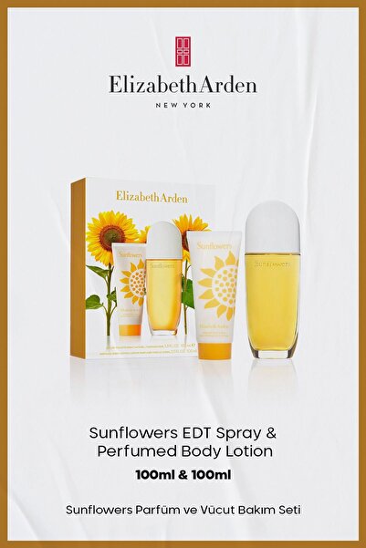 Elizabeth Arden SUNFLOWERS EDT SPRAY 100ml & Perfumed Body Lotion 100ml