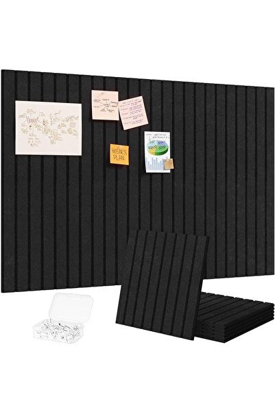 Lifewit Cork Board Felt Bulletin Board,6 Pack Removable Felt Cork Board Tiles...