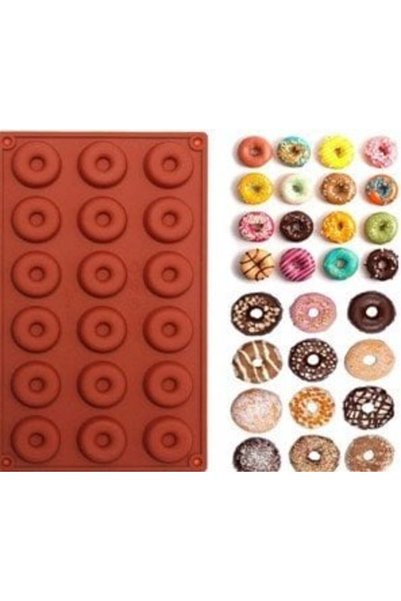 hobs Silikon Yuvarlak Halka Çember Donut Pasta Kek Kalıbı