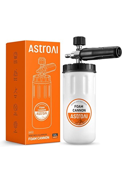 AstroAI Foam Cannon Wide Neck Aluminum 1 Liter with 1/4" quick connect plug