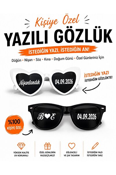 Kurt Reklam Dünyası 2 adet Gelin-Damat gözlük Sticker ( GÖZLÜK DAHİL DEĞİL)