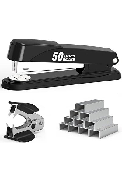 EXCEFORE Metal Stapler Heavy Duty 50 Sheet Capacity with 2000 Staples and Sta...