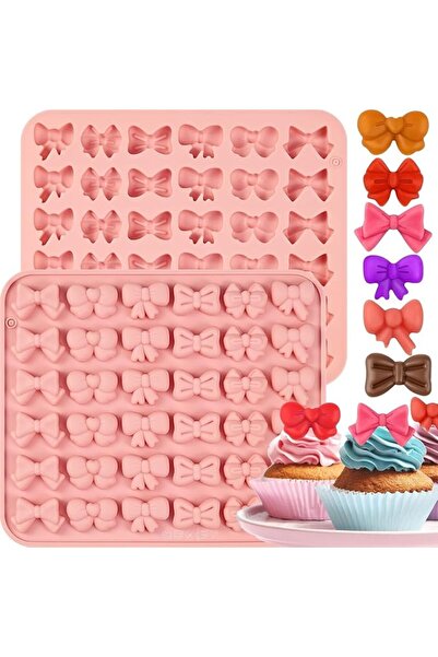 SYOSI 36-Cavity Bowknot Silicone Molds for Chocolate Candy Fondant Cake Cupca...