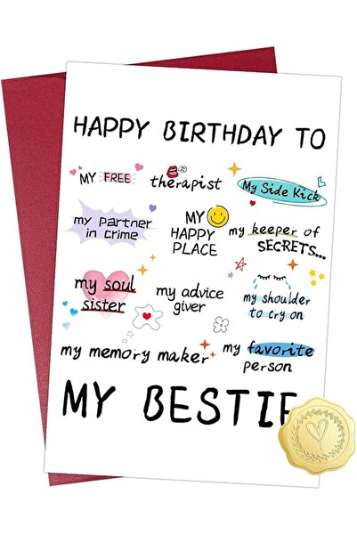 GENERAL Funny Birthday Card for Friend, Friendship Card for Women Sister Men,...