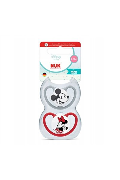 Nuk Perfect Macht Air 2-Pack Silicone Pacifier, 6-18 Months, Mickey/Minnie
