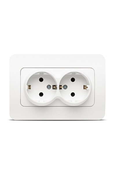 Danex Double schuko 16a white matte caz -, elbi, white