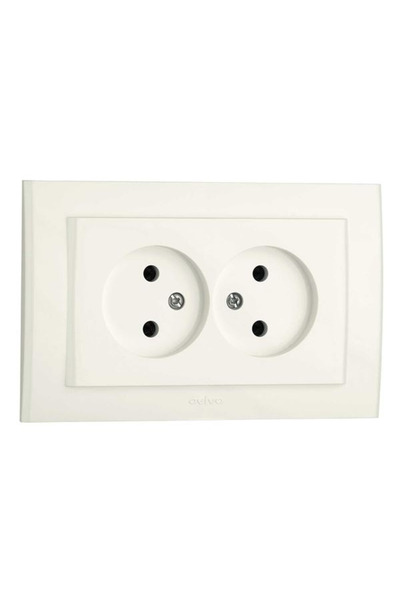 OVİVO Double schuko 16a white mina - | 401-010300-908, ovivo, white