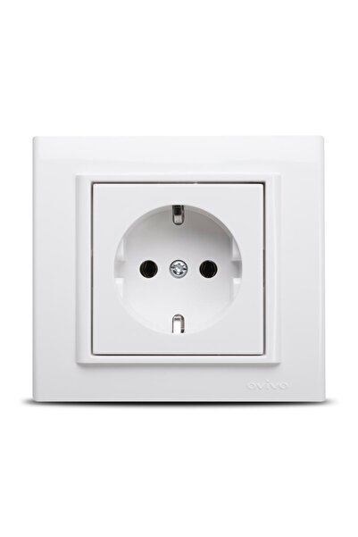 Danex Priză Schuko 16A Alb Mina - | 401-010300-217, Ovivo, Alb