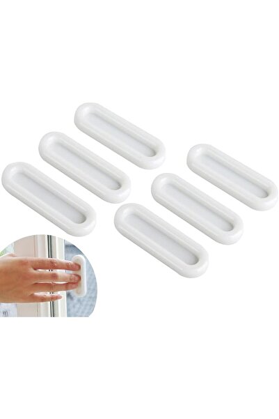 ECVV [6 Pack] Self Adhesive Sliding Door Handle for Glass Window Cabinet Cupb...