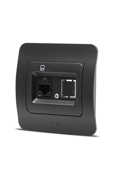 ELBİ Priză Date 1xrj45 Cat6e Negru Mat Jazz -, Elbi, Negru