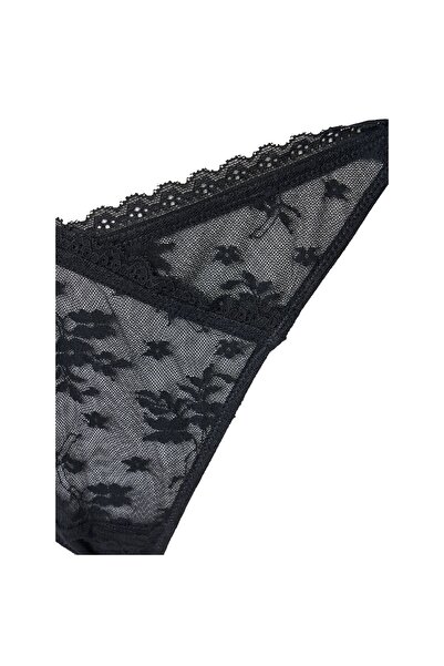 Hunkemöller Tanga de damă 302365 Negru