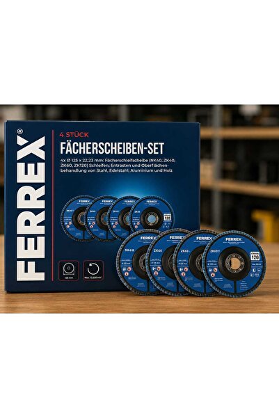 Ferrex Σετ δίσκων λείανσης – 4 τεμάχια, Ø 125 χιλ.
