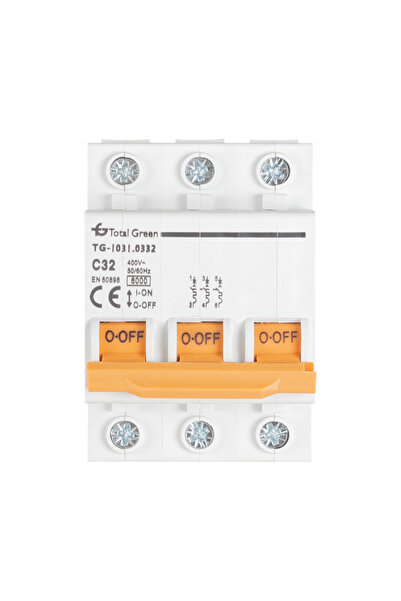 Total Green Intrerupator Automat 32A Tripolar, Total Green, Multicolor