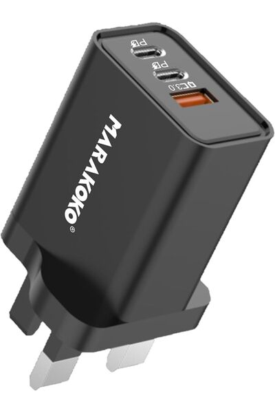 MARAKOKO رأس شاحن بقوة 55 واط، شاحن بثلاثة منافذ (2 منفذ Type C و 1 منفذ USB)...