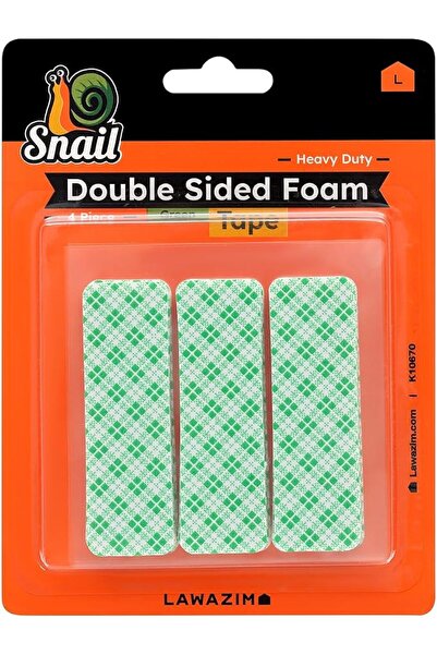 Lawazim Snail Heavy Duty Double Sided Foam Tape - 12 Piece Pre-Cut Strips - S...