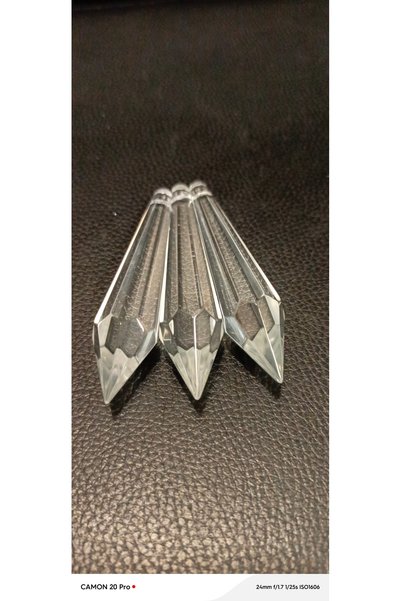 ADA AVİZE 3 ADET Kalın Yıldız Kristal Avize Taşı (BOY 8CM-EN 1,7CM)