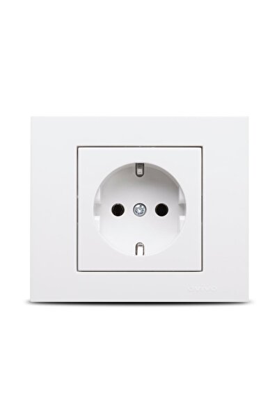 Danex Priză Schuko 16A Alb Grano - | 400-010300-217, Ovivo, Alb