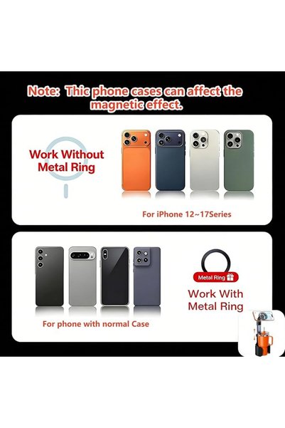 Generic 2-in-1 Magnetic Cup Holder CarPhone Holder Compatible with Mag-Safe,[N55 Strong Magnet],Longer Neck