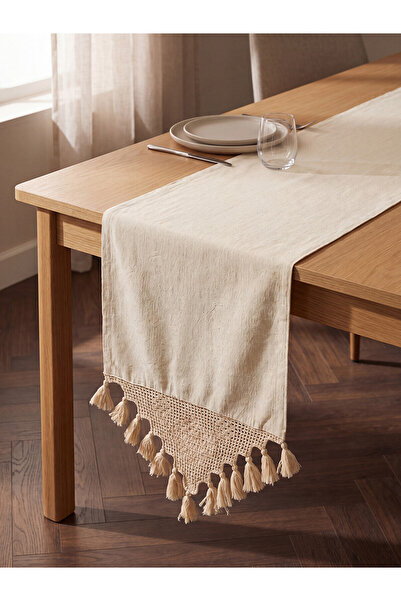 LC Waikiki Two Mt Shop Quality Lcw Home Ecru Embroidered 45X150 cm Runner