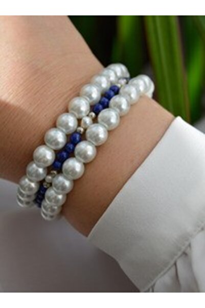 Stoneage Lapi̇s Lazuli̇ Veince Bracelet Set - Multicolor -