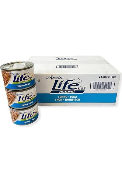 Life Cat 102371 وصفات طهي مع التونة، 150 جرام × 24 عبوة