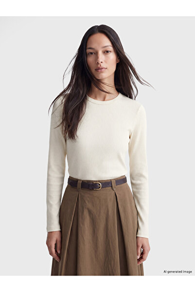 LC Waikiki Alita City White Plain Super Skinny & Extra Narrow Long Sleeve Wom...