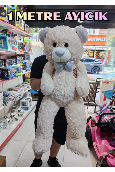 Boratila Toys دمية دب قطيفة لطيفة بطول 1 متر