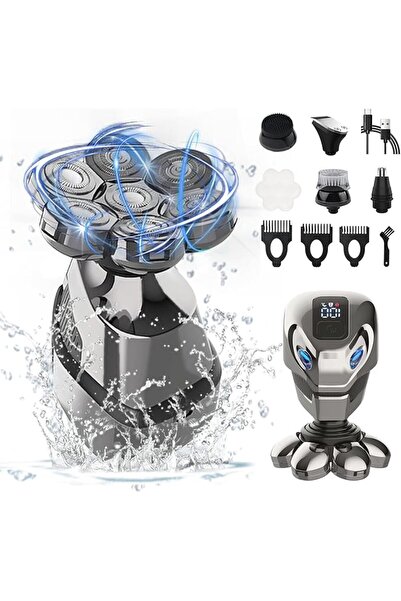 SYOSI 7D Electric Head Shave for Men, 5-in-1 Electric Razor for Bald Men Cord...
