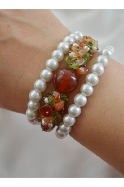Stoneage Agate Venci Bracelet Set - Multi-Colored