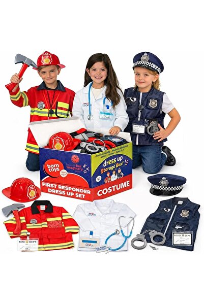 Born Toys مجموعة أزياء تنكرية فاخرة من 16 قطعة للأطفال من سن 3-7 سنوات، تتضمن...