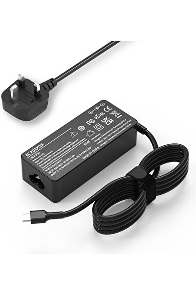 hafiuege شاحن لابتوب عالمي بقوة 65 واط من نوع USB-C مع سلك محول طاقة