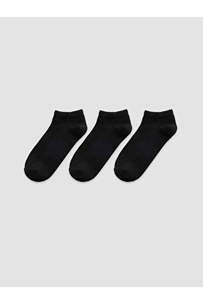 LC Waikiki Rmz Gi̇yi̇m Farkiyla Women's Booties Socks 3-Pack