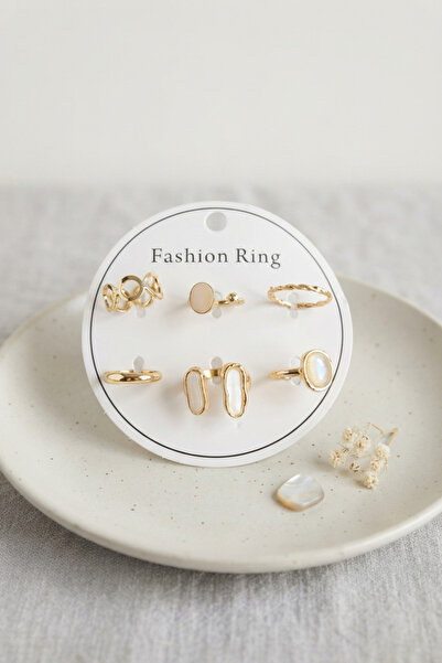 Skygo Gold Color Brass 6-Piece Ring Set Byk4299 Tj-Byk4299