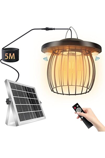 GENERAL Solar Pendant Light Outdoor, Motion Sensor Hanging Lantern, Remote Co...