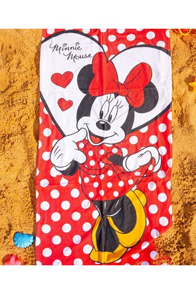 varnateks 70x140 Pembe Mickey Mouse Desenli Çocuk Plaj - Deniz- Havuz Havlusu