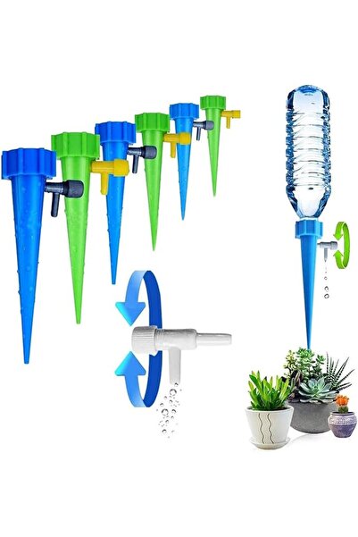 Delfino Silver DELFINO 6 Pcs Automatic Watering Adjustable Drip Irrigation Eq...