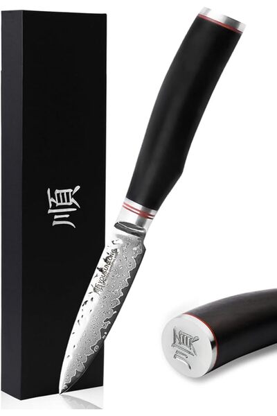 YOUSUNLONG Paring Knife 3.5 inch Peeling Knives Japanese 67 Layers Hammered D...