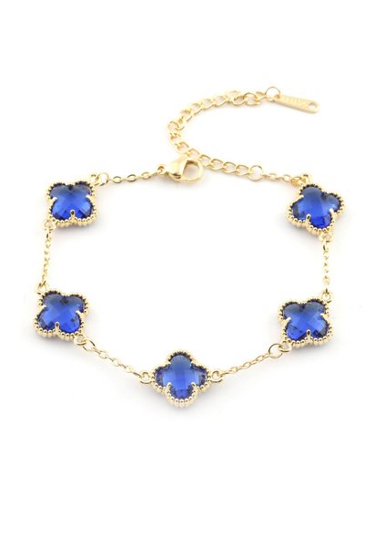 JewAksesuar Steel Clover Bracelet Gold