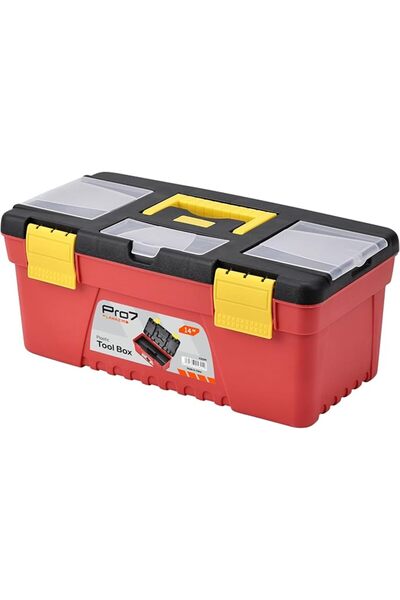 Lawazim Pro7 Plastic Tool Box Organizer-14inch-Sturdy Impact with Secure Latc...