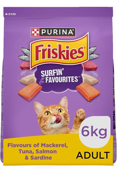 PURINA DOG&CAT CHOW Purina Friskies Surfin Favourites Dry Cat Food 6 Kg