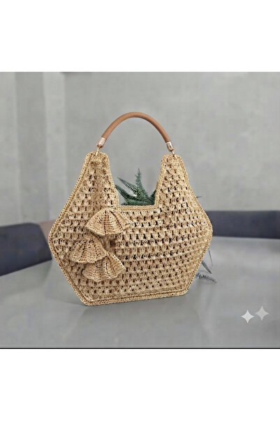 MEGAHAN BOUTIQUE Megahan, Paper Rope Hand-Knitted Shoulder Bag, Women, Handbag